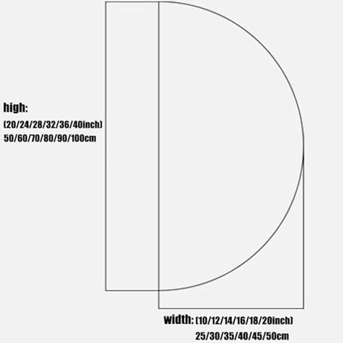 Miroir LED demi-cercle tactile à intensité variable pour vanité - 8