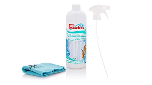 Preisvergleich Produktbild Pastaclean TurboGlanz 750ml mit Abperleffekt + MicroMagic Hochglanz Poliertuch - Spezial Glasreiniger, Finisher, Veredler - klare Sicht bei jedem Wetter