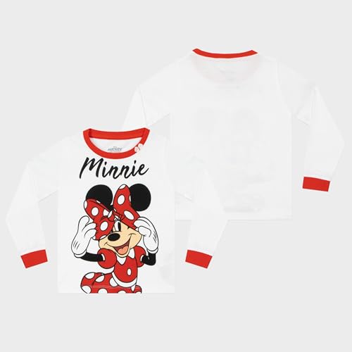 Disney Pyjamas | Long Sleeve Minnie Mouse Pyjamas | 100% Cotton Girls Pjs Ages 18 Months to 8 Years
