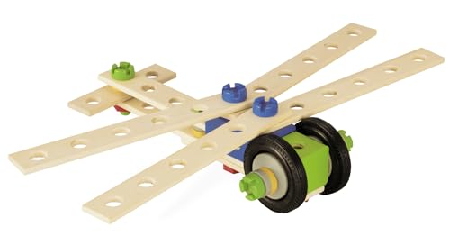 Eichhorn - Lokomotywa Constructor, 8 różnych wariantów modeli, zabawka konstrukcyjna z 90 częściami, uniwersalna zabawka drewniana, 100% drewno bukowe z certyfikatem FSC, od 3 lat