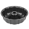 Novery 9.5″ Non-stick Cake Pan, Heavy Duty Carbon Steel Fluted Tube Round Baking Pan,Buntz Pound Cake Pan Mold,Tube Bakeware,Baking Mold for Jello,Gelatin,Chocoflan,Flan