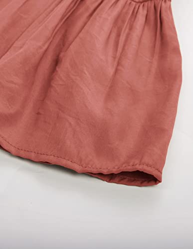 Scarlet Darkness Colonial Dresses For Girls Teens Pioneer Pilgrim Old-Fashioned Costumes Brick Red 6Y #TOP5