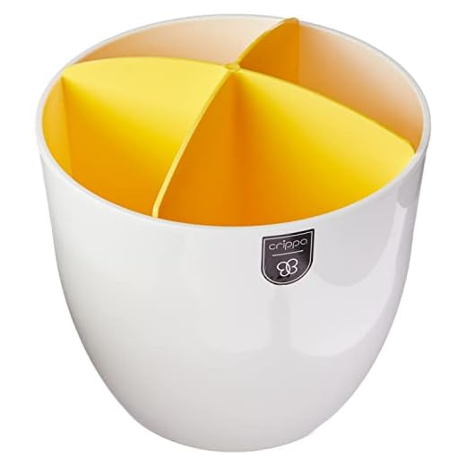Escorredor De Talheres Branco - Amarelo, Crippa, 40703004, branco/amarelo