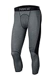 Nike Men's Baselayer Tight 3 Quarter, Smoke Grey/Pure/(Black), Small
