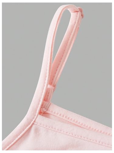 Image of SOLY HUX Girl's Tank Tops 3 Packs Cute Ruched Spaghetti Strap Camisole Slim Fit Undershirts