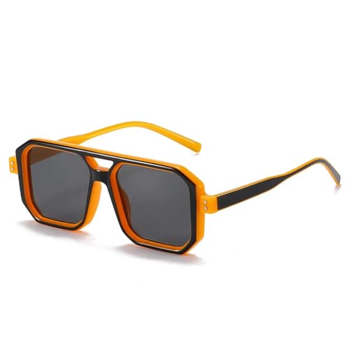 Lunettes de soleil Steampunk aux finitions rivets et double faisceau