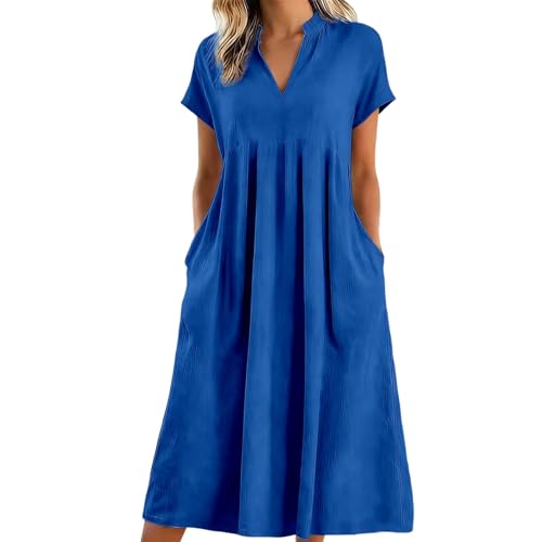 Generisch Vestido de verano para mujer, vestido largo de noche, vestido de manga larga, vestido de gasa floral, vestido de patinador festivo hasta la rodilla, vestido de verano largo, vestido largo