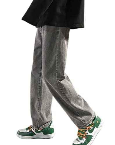MAEHARRT Y2K Baggy Jeans for Men Y2k Clothing Solid Hip Hop Pants Loose Goth Denim Casual Streetwear - Main Image