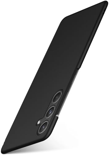 moex für Samsung Galaxy A55 5G Hülle Ultra Dünn, Schutzhülle mit erhöhtem Kameraschutz, Slim Cover Hardcase Backcover, Dünnste Handyhülle Minimalistisch Alpha Hülle, Matt Schwarz