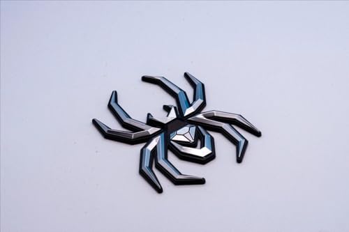 Image of 2Pcs Custom Spider Emblems Left Right Car Badge for Universal Car Body Motorcycle SUV Widow Door Edition Decoration (Chrome)