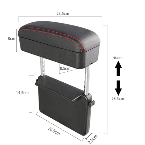Aowis Car Console Armrest Box Arm Rest Height Adjustable Comfort Elbow Pad Universal (Black) #TOP5