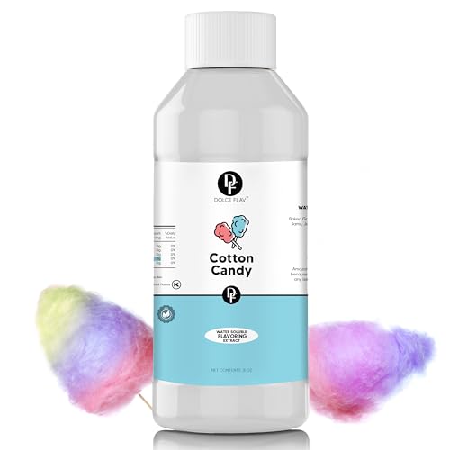 Image of Dolce Flav Cotton Candy Extract - 8 Ounce Water-Soluble Kosher, Sugar-Free, Concentrated Carnival-Style Flavoring for Baking, Frostings & Drinks