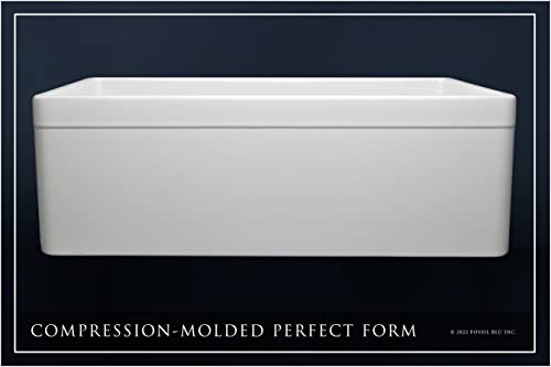 Fsw1004 Luxury 30-Inch Solid Fireclay Farmhouse Sink In White, Stainless Steel Accs, Belted Front #TOP2