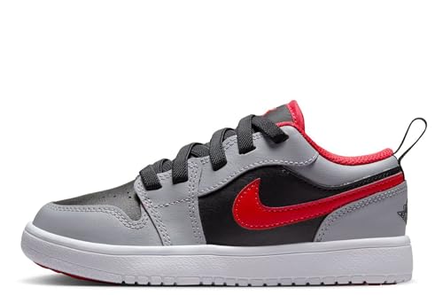 Jordan Little Kid's 1 Low Alt Black/Fire Red-Cement Grey (DR9748 060) - 2.5