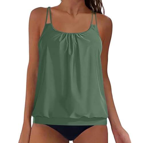 Tankini ventre plat deux pièces maillot de bain avec short L
