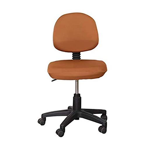 Fittoway Housse de chaise, extensible, lavable, pour chaise de bureau, chaise pivotante, siège, chaise de salle à manger, amovible, anti poussière, marron Cover