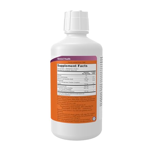 NOW Foods Supplements, Glucosamine & Chondroitin with MSM, Liquid, Joint Health, Mobility and Comfort*, 32-Ounce - Image 3