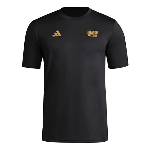 adidas Men's Orlando City Sc Local Warp Pre-Game Short Sleeve T-Shirt