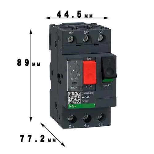 Interruptor disyuntor de motor GV2ME02C para bombas y compresores de aire 3