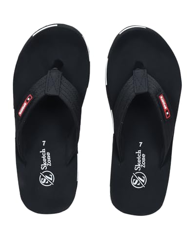 Image of Zebra Mens Rubber Slippers Daily Use Flat Chappals with Anti-Slip Sole Lightweight, Durable & Stylish Footwear