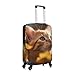 QSMBNET Travel Luggage Cover Cute Cat Spandex Suitcase Protector Washable Baggage Covers Fashion Elastic Scratch-Resistant Luggage Cover Protector Fits 18-32 Inch Luggage