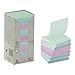 Post-it R3301RPT Haftnotiz Recycling Z-Notes Tower Pastel Rainbow, 76 x 76 mm, 100 Blatt, 16 Block
