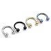 JOVIVI 2-8pc 14G Stainless Steel Multi-functional Lip/Nose/Nipple/Eyebrown Captive Hoop Ring Barbell Tragus Cartilage Stud Earrings 3/8" Dia