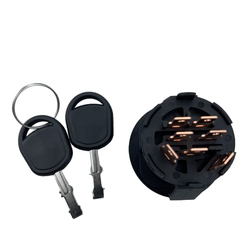 193350, 532193350 Switch Starter Ignition Key Switch Replaces Ayp, Husqvarna, Craftsman, Sears, Poulan Lawn Mower Rider 7 Terminals Switch With 2 Keys #TOP2