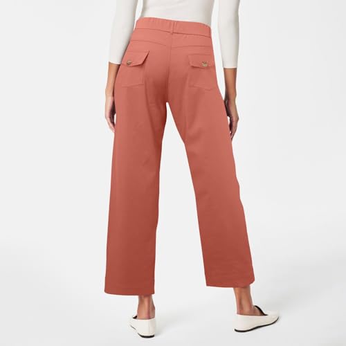 Pantalon en sergé jambes larges extensible et fluide grande taille