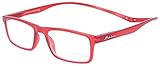  Montana - Gafas de lectura de plástico con cierres magnéticos, rojo, + 1,50
