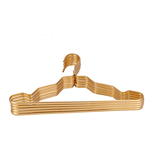 Grucce per abiti, Grucce in filo metallico 10 pezzi, resistenti all'usura, in alluminio ispessito, antiscivolo con scanalatura, grucce in metallo per la camera da letto e la casa