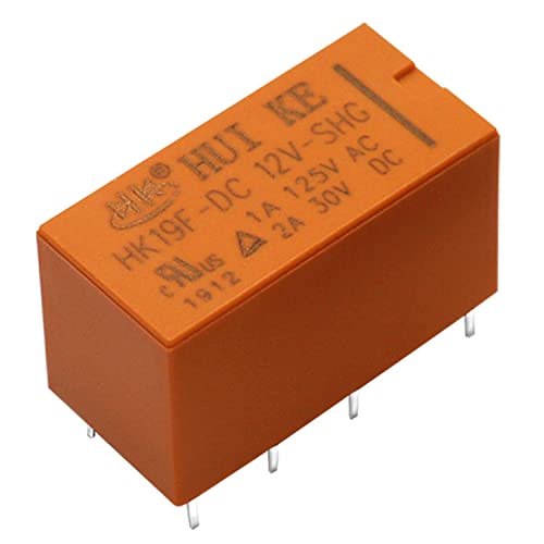 Taiss 6pcs spulenspannung Relais DPDT PCB Leistungsrelais DC 12V 8 poliges Relais HK19F-8P-12V