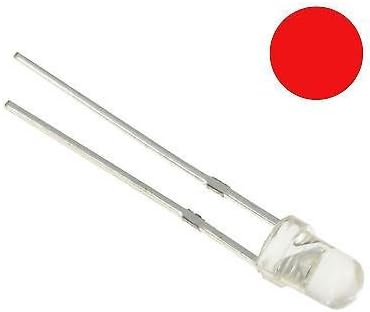 10 x Flashing Red 3mm LED Light Bulb (Pack of 10)