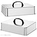 BUTORY Grill Glocke Burger Burger Glocke Edelstahl Schmelzkuppel Rechteckig Burgerglocke 2er Set Speiseglocke für Grill Steak Teppanyaki Innen & Außen 28.5x22x10.5cm
