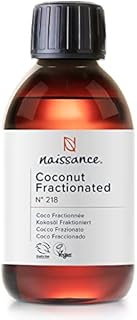 Naissance Liquid Fractionated Coconut Oil (No. 218) 250ml - 100% Pure Natural for Skin, Hair, Lip Gloss, Beauty, Recipes, Aromatherapy, Massage - Edible MCT Oil  Cruelty Free, Vegan