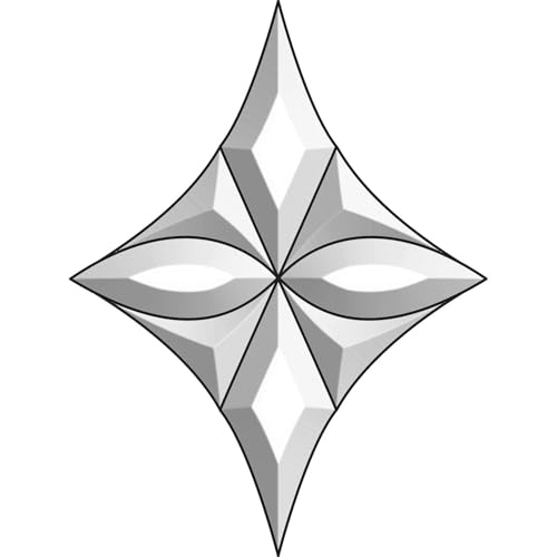 Stylized Diamond Bevel Cluster 7 7/8 x 10.5 Inch