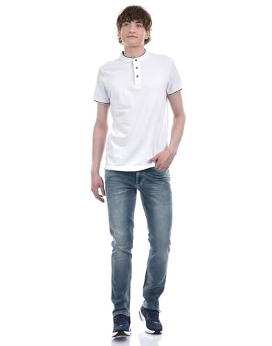 Image of Numero Uno Men's Light Blue Skinny-Fit Sustainable Jeans