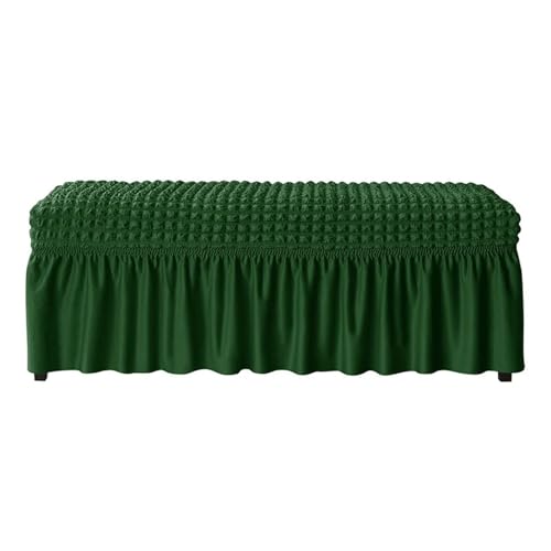 Housse de chaise en maille à bulles verte avec jupe élastique