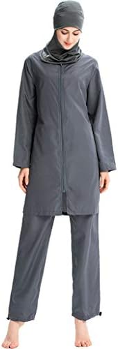 Women Mu Full Coverage Islamic Modest Swimsuit 3 Pieces Full Body With Hijab Sun Protection