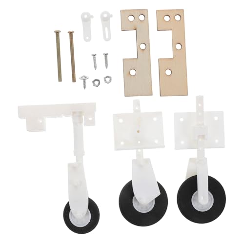 TOYANDONA Model Airplane Accessories 3pcs Rc Plane Wheels Easy Install Landing Gear for Model Airplane Parts