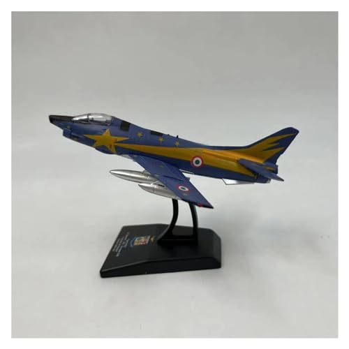 Modelo de avión de combate G-91Y escala 1:100 estable con base para evitar caídas 3
