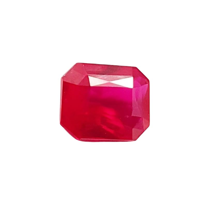 Rubis naturel de rechange taille émeraude pour réparer ou réinventer un pendentif ancien