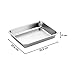SANTOS Edelstahl Grillschale - Auffangschale 26,9x20,9x4cm - Robuste Grillpfanne - Perfekt für Gemüse, Fisch & mehr - Leicht zu reinigen - BBQ Zubehör