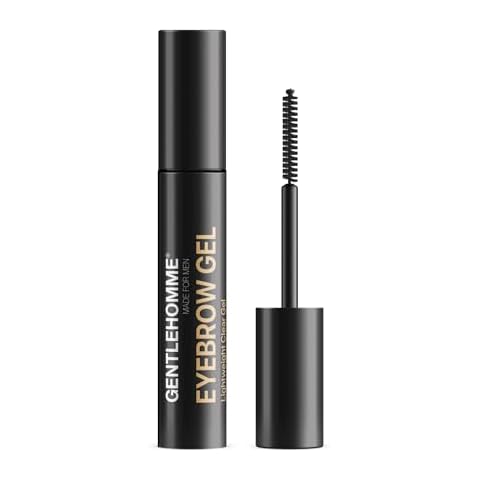 Gentlehomme Mens Eyebrow Gel - Clear Brow Setting Gel for Men, Hold and Setting Gel with Spiral Brush to Keep Eyebrows and Beard In Place, Eyebrow Serum Enhancer Gel, Durable and Long Lasting Cover