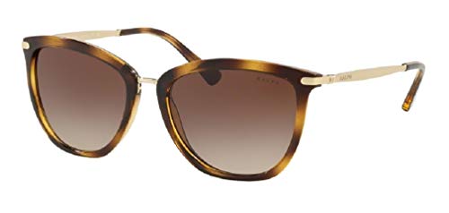 Ralph Lauren RA5245 500313 55M Dark Havana/Brown Gradient Cat Eye Sunglasses For Women + BUNDLE with Designer iWear Complimentary Eyewear Kit