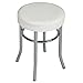 AltoBuy Todaro - Tabouret Acier Chromé et Simili Blanc