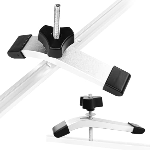 2 Piezas Juegos Sargentos para Madera con Ranura, T Track Abrazaderas Aleación de Aluminio ​Herramientas, Abrazadera de Compresión Estable y Flexible M8, Herramienta de Sujeción de Liberación Rápida