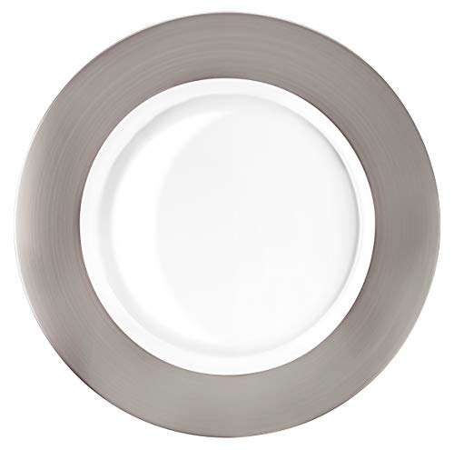 Set de 2 platos de vidrio con banda de titanio 12.6" D miniatura 2