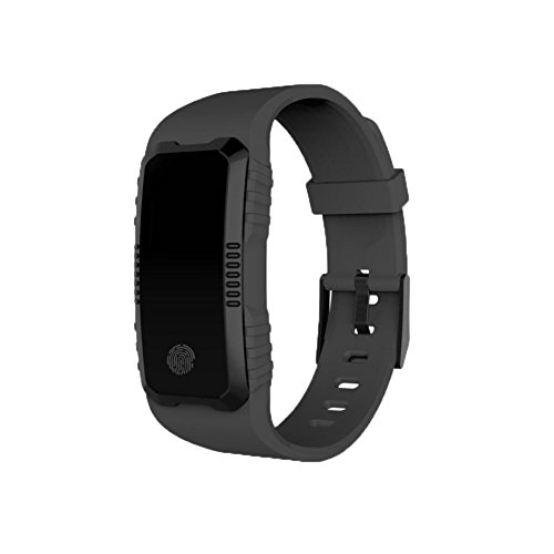 Preisvergleich Produktbild TPulling Mode Herzfrequenz-Blutdruckmessgerät Slot Handgelenk wasserdichte Bluetooth Smart Watch Tracker Smart Watch wasserdichte Fitness Armband Sport mit Android iOS Leder (Schwarz)