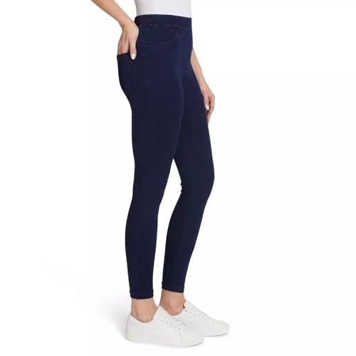 Nine West Women's Classic Denim Leggings, Jeggings for Women with Front and Back Pockets, Mid Rise Skinny Stretch Jeans - Dark Indigo Medium2